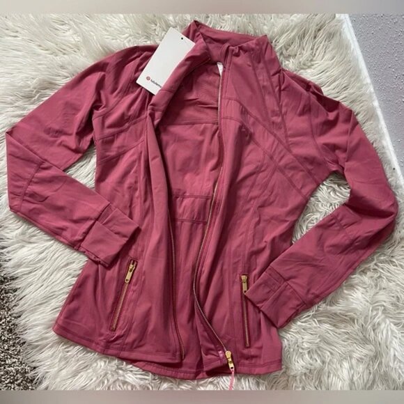 Lululemon Pink Define Jacket Gold Zipper Size 12 - Picture 4 of 5